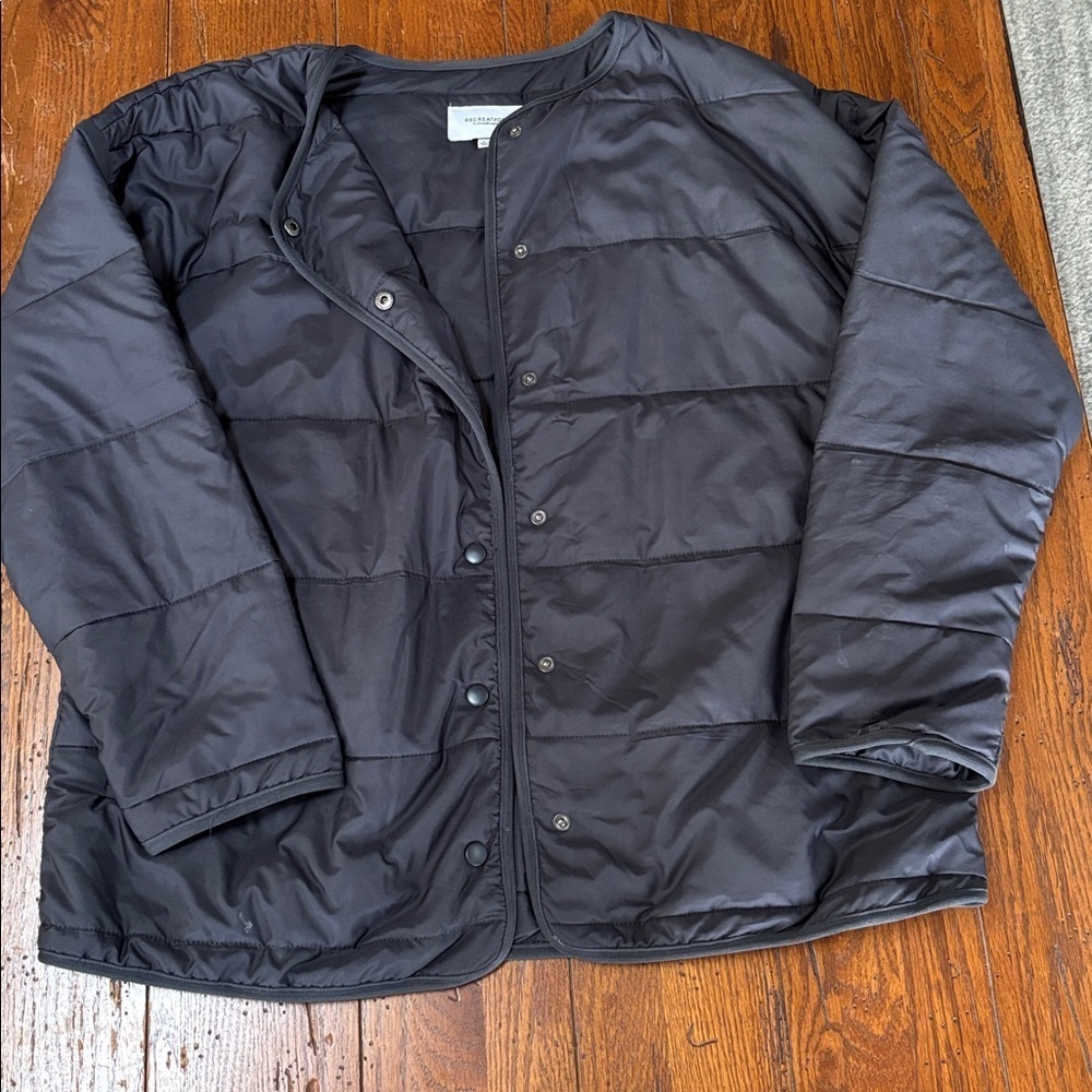 Recreation by Thread & Supply Tabitha Jacket Women’s Dark Gray Collarless Size L - Picture 12 of 12